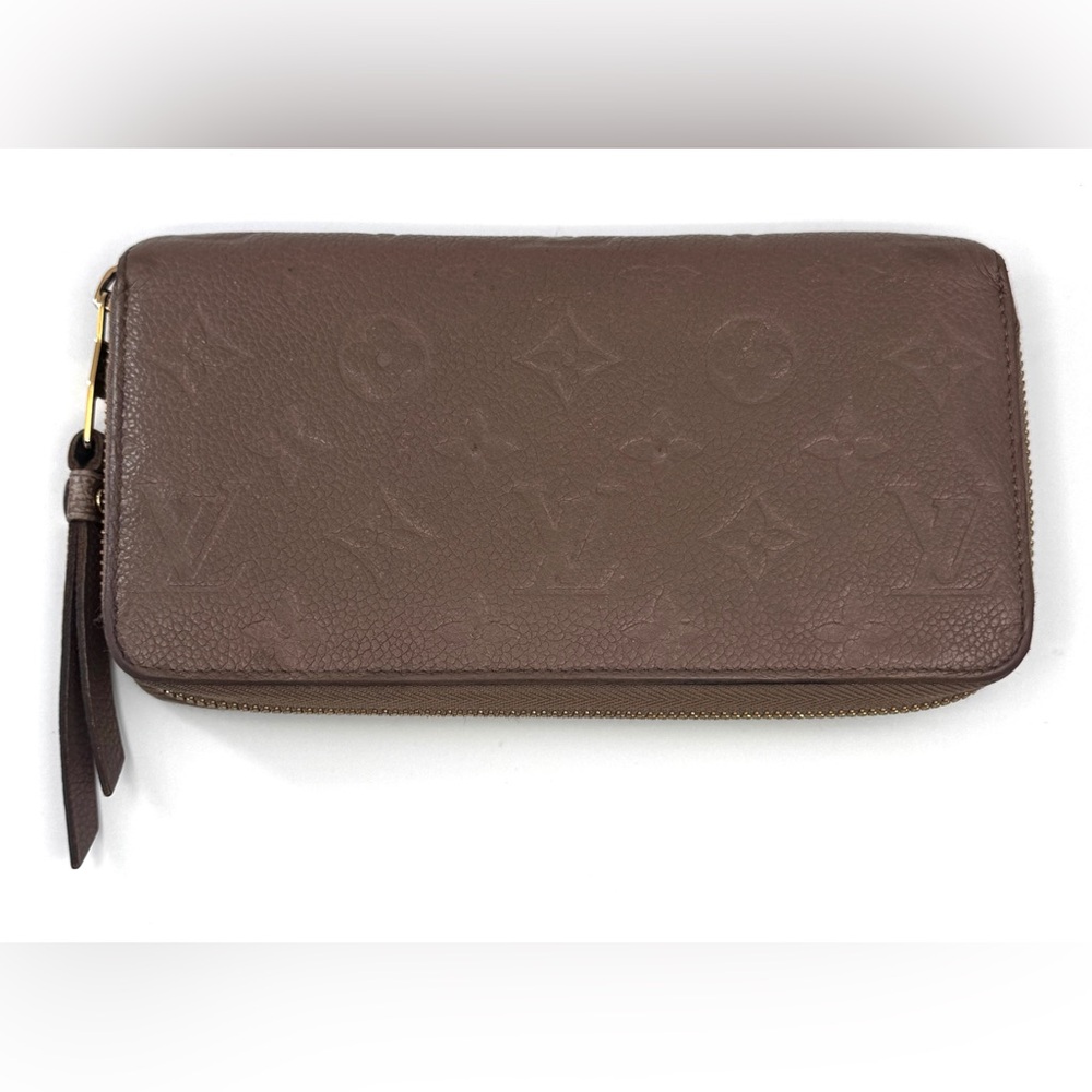 Authentic Louis Vuitton Monogram Zippy Wallet Empreinte Leather M60738